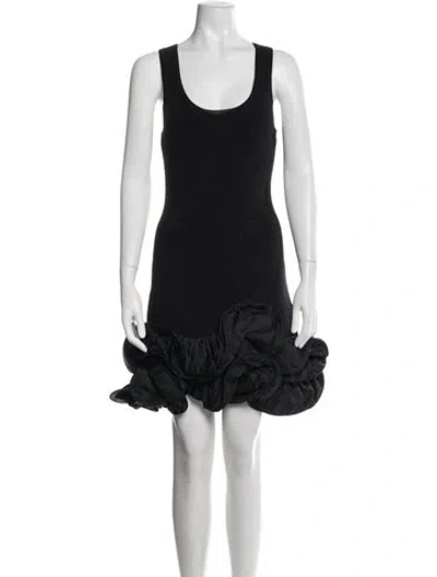 Pre-owned Manoush Merino Wool Mini Dress In Black
