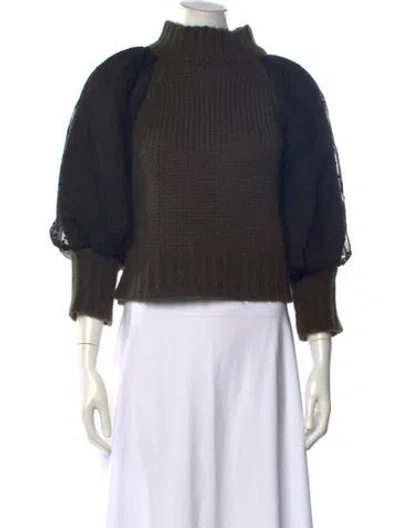 Pre-owned Manoush Mock Neck Sweater In Multi