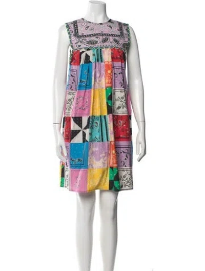 Pre-owned Manoush Paisley Print Mini Dress In Multi