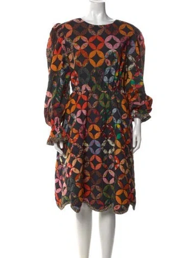 Pre-owned Manoush Patterned Midi Length Dress In Multi
