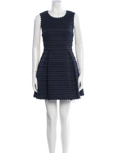 Pre-owned Manoush Patterned Mini Dress In Blue