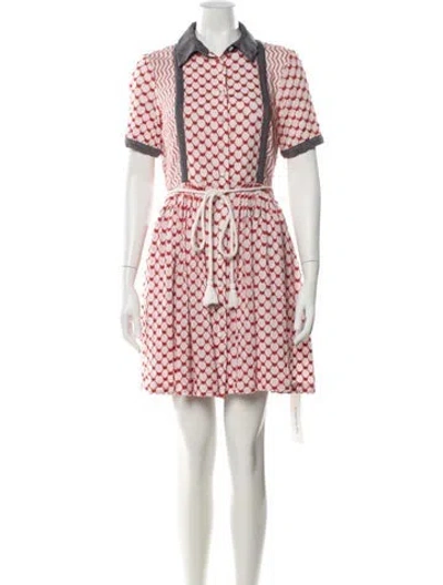 Pre-owned Manoush Patterned Mini Dress In Pink