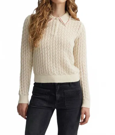 Manoush Perles Polo Shirt In Beige In Neutral