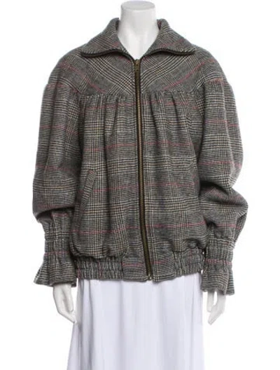Pre-owned Manoush Plaid Print Jacket In Multi
