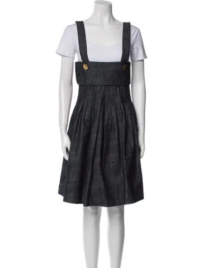 Pre-owned Manoush Printed Knee-length Dress In Green