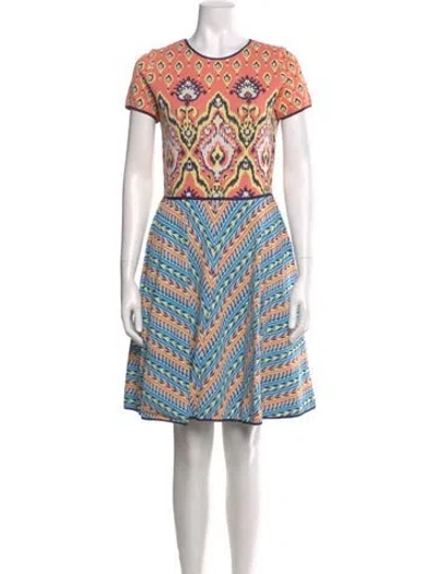 Pre-owned Manoush Printed Mini Dress In Blue