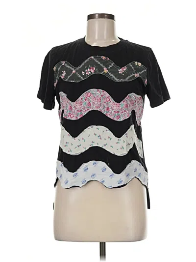 Pre-owned Manoush Short Sleeve T-shirt In Black