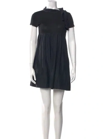Pre-owned Manoush Silk Mini Dress In Black
