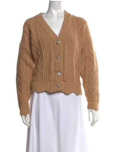 Pre-owned Manoush V-neck Sweater In Neutrals