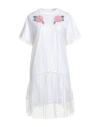 Manoush Woman Mini Dress White Size 2 Polyester, Cotton, Elastane