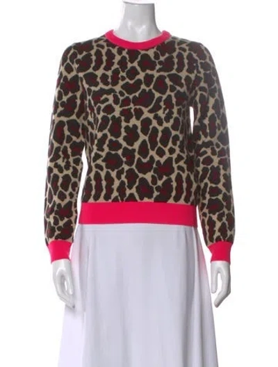 Pre-owned Manoush Wool Animal Print Sweater In Multi