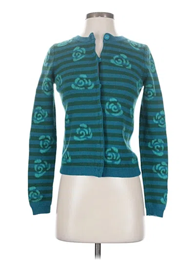 Pre-owned Manoush Wool Cardigan Sweater In Teal
