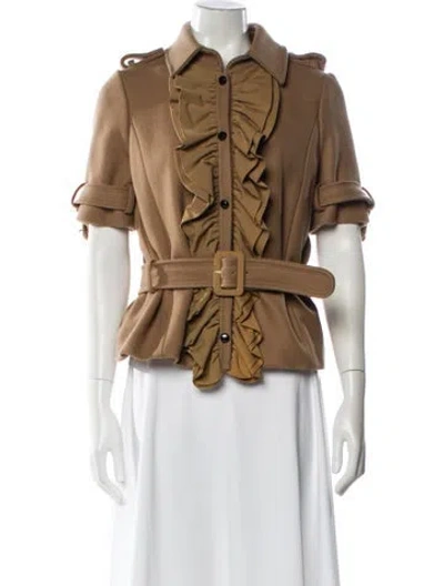 Pre-owned Manoush Wool Evening Jacket In Brown