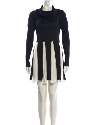 Pre-owned Manoush Wool Mini Dress In Black