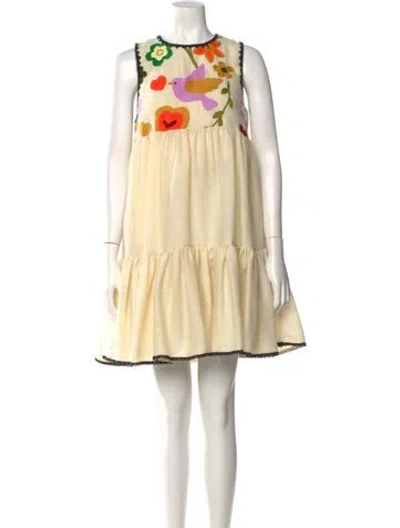 Pre-owned Manoush Wool Mini Dress In Multi