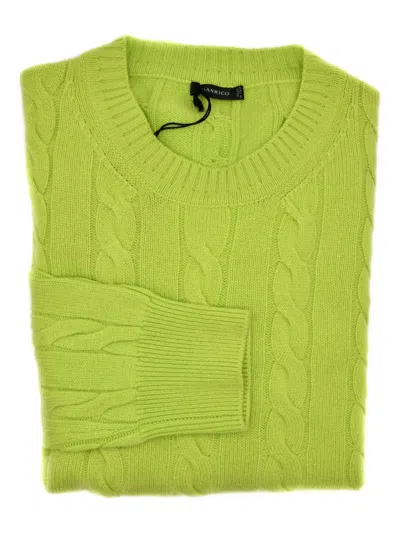 Manrico Cashmere Cashmere Sweater In Green