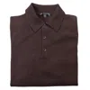 Manrico Long Sleeve Cashmere Polo In Brown