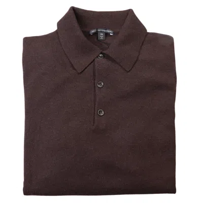 Manrico Long Sleeve Cashmere Polo In Brown