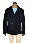 Manrico Umf Cashmere-silk Double-breasted Sport Jacket In Black