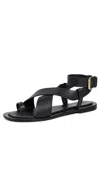 Mansur Gavriel Woman Thong Sandal Black Size 8 Leather
