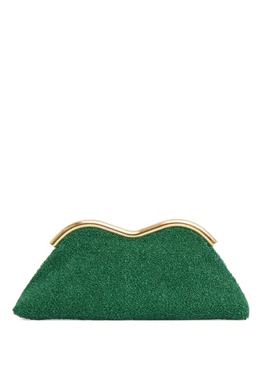 Mansur Gavriel Baci Clutch Bag In Green