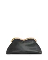 Mansur Gavriel Baci Leather Frame Shoulder Bag In Black/flamma