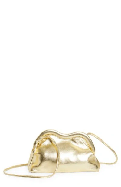 Mansur Gavriel Baci Leather Frame Shoulder Bag In Gold