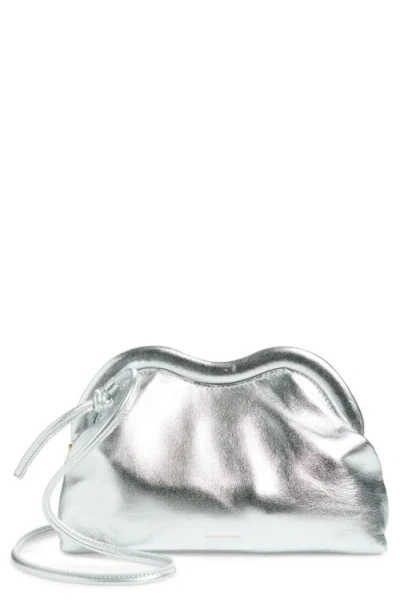 Mansur Gavriel Baci Leather Frame Shoulder Bag In Silver