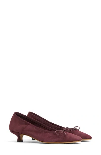 Mansur Gavriel Ballerina Kitten Heel Pump In Purple