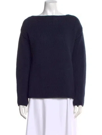 Pre-owned Mansur Gavriel Bateau Neckline Sweater In Blue