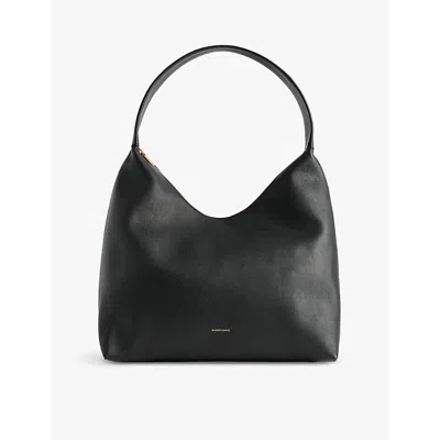 Mansur Gavriel Candy Pebbled Leather Shoulder Bag In Black