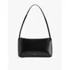 Mansur Gavriel Womens  Gaia Leather Shoulder Bag In Black/flamma