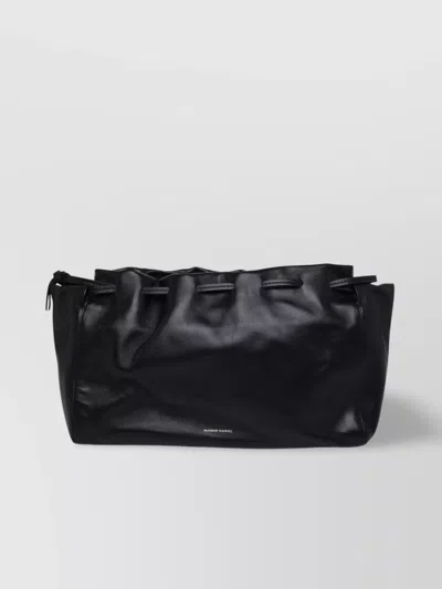 Mansur Gavriel 'bloom' Leather Top Handle Tote Bag In Black