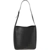 Mansur Gavriel Box Leather Tote In Black