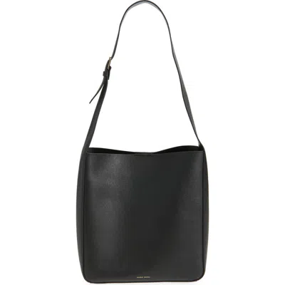 Mansur Gavriel Box Leather Tote In Black