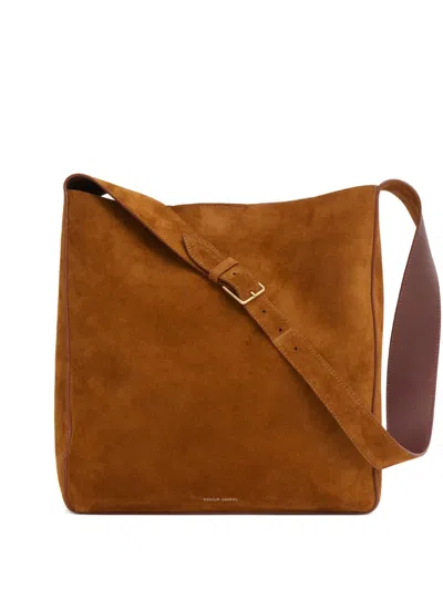 Mansur Gavriel Box Tote Bag Aus Wildleder In Brown