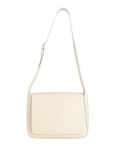 Mansur Gavriel Box Woman Shoulder Bag Ivory Size - Leather In White