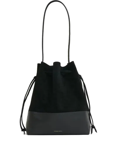 Mansur Gavriel Cabas Drawstring Bucket Bag In Black
