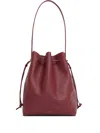 Mansur Gavriel Cabas Drawstring Bucket Bag In Red