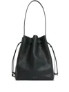 Mansur Gavriel Cabas Leather Bucket Bag In Black