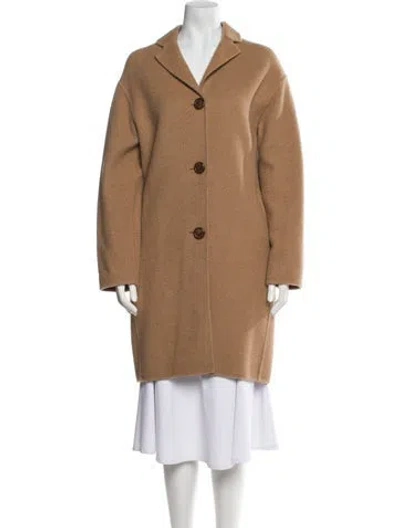 Pre-owned Mansur Gavriel Camel Hair Peacoat In Neutral