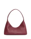 Mansur Gavriel Candy Baguette Leather Shoulder Bag In Burgundy