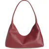 Mansur Gavriel Candy Baguette Leather Shoulder Bag In Burgundy