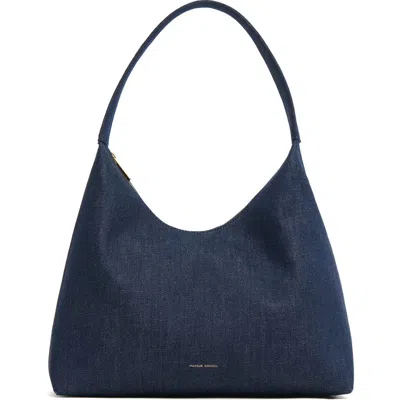 Mansur Gavriel Candy Denim Hobo Bag In Dark Blue