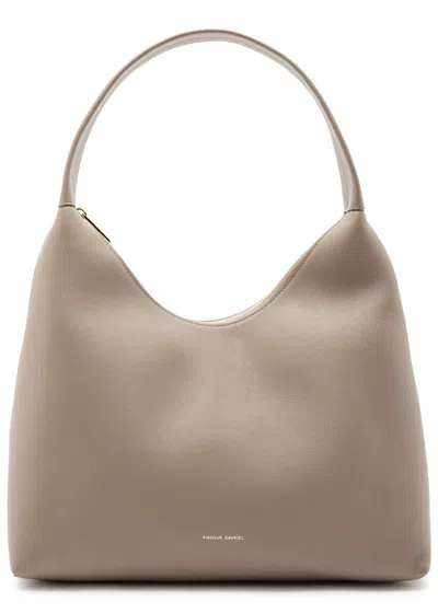 Mansur Gavriel Candy Hobo Leather Shoulder Bag In Grey