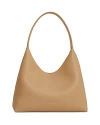 Mansur Gavriel Luxury Soft Calf Leather Crossbody Hobo Bag In Sand In Sand/gold