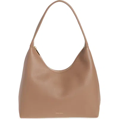 Mansur Gavriel Candy Pebbled Leather Shoulder Bag In Biscotto