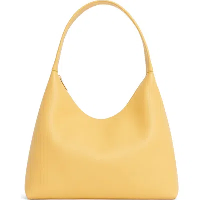 Mansur Gavriel Candy Pebbled Leather Shoulder Bag In Sole