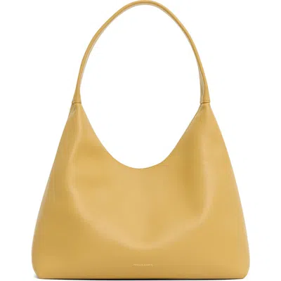 Mansur Gavriel Candy Pebbled Leather Shoulder Bag In Yellow