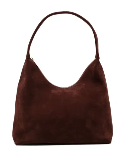 Mansur Gavriel Maxi Candy Hobo In Chocolate Suede